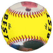 黄最高のパパEver 2 Photo Collage ソフトボール (裏面)