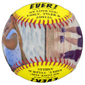 黄最高のパパEver 2 Photo Collage ソフトボール (正面)