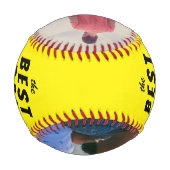 黄最高のパパEver 2 Photo Collage 野球ボール (裏面)