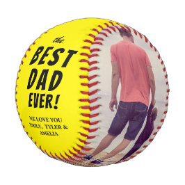 黄最高のパパEver 2 Photo Collage 野球ボール