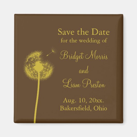 黄最高の願！セーブザデート マグネット (正面)