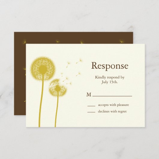 黄最高の願!RSVP 出欠カード (正面/裏面)