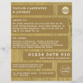 黄木、大工、大工広告の チラシ (正面)