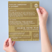 黄木、大工、大工広告の チラシ (手)