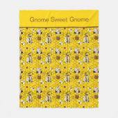 黄格言ミツバチとハチミツパーソナライズされたかわいい フリースブランケット (正面)