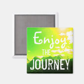 黄楽しむ空の旅の山 マグネット (正面/裏面)