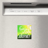 黄楽しむ空の旅の山 マグネット (インサイチュ (食洗機))