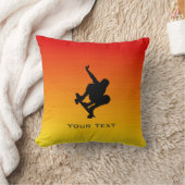 黄橙色のスケートボーディング クッション (ブランケット)