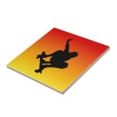 黄橙色のスケートボーディング タイル (側面)