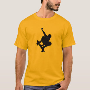 黄橙色のスケートボーディング Tシャツ