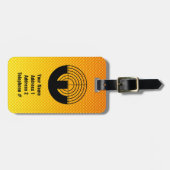 黄橙色のスポーツの射撃、発砲 ラゲッジタグ (正面横)