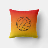 黄橙色のバレーボール クッション (裏面)