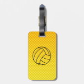 黄橙色のバレーボール ラゲッジタグ (裏面縦)