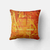 黄橙色のファインアートによって絵を描かれるスタイル クッション (裏面)