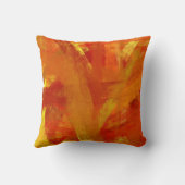 黄橙色のファインアートの絵画のスタイル クッション (裏面)