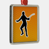 黄橙色のフェンシング メタルオーナメント (右)