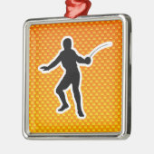 黄橙色のフェンシング メタルオーナメント (左)