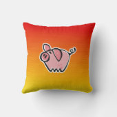 黄橙色のブタ クッション (裏面)