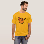 黄橙色のブタ Tシャツ (正面フル)