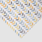 黄橙色のブルーグレーのスカンジナビア人パターン 薄葉紙 (詳細)