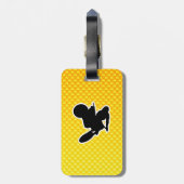 黄橙色のモトクロスの鞭 ラゲッジタグ (裏面縦)