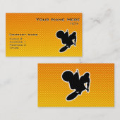 黄橙色のモトクロスの鞭 名刺 (正面/裏面)