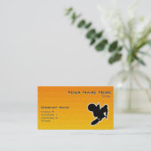 黄橙色のモトクロスの鞭 名刺 (スタンド正面)