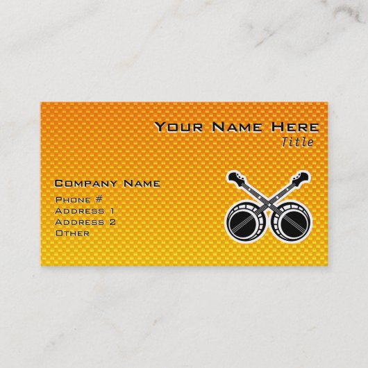 黄橙色の決闘のバンジョー 名刺 (正面)
