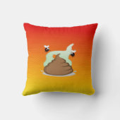 黄橙色の臭いPoo クッション (裏面)