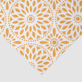 黄橙色の花パターン 薄葉紙 (詳細)