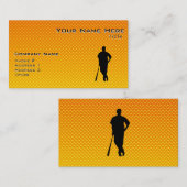 黄橙色の野球 名刺 (正面/裏面)