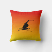 黄橙色の雪のスキー クッション (裏面)