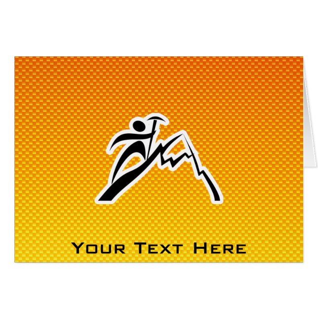 黄橙色山の登山 (正面横)