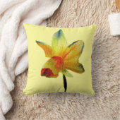 黄水仙水彩春花壇 クッション (ブランケット)