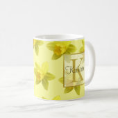 黄水文模様モノグラム コーヒーマグカップ (正面右)