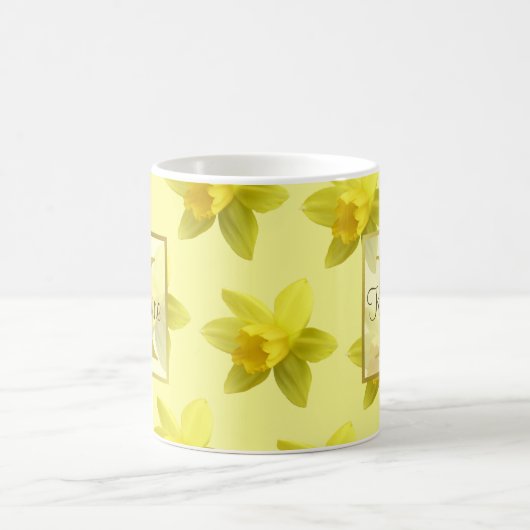 黄水文模様モノグラム コーヒーマグカップ (中央)