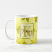 黄水文模様モノグラム コーヒーマグカップ (左)