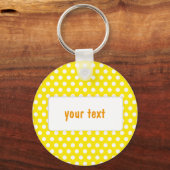 黄水玉模様 キーホルダー (正面)