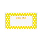 黄水玉模様 ラベル (正面)