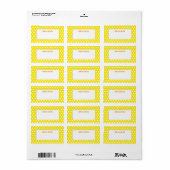 黄水玉模様 ラベル (フルシート)