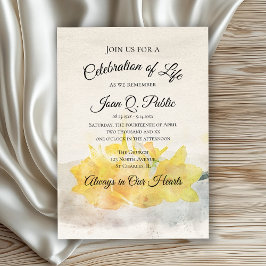 黄水色お祝いの生活 招待状