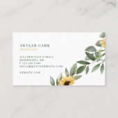 黄水色ひまわり&ワイルドフラワーボヘミアン 名刺 (裏面)