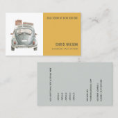 黄水色タクシー採用タクシー運転士サービス 名刺 (正面/裏面)