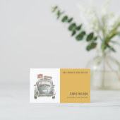 黄水色タクシー採用タクシー運転士サービス 名刺 (スタンド正面)