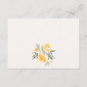 黄水色バラ花アドバイスカップル エンクロージャーカード (裏面)