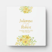 黄水色フローラ板 フォトプラーク (正面)