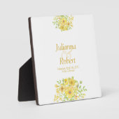 黄水色フローラ板 フォトプラーク (正面)