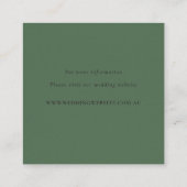 黄水色フローラ結婚パーソナライズされたズ スクエア名刺 (裏面)