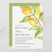 黄水色紅葉オリーブブライダルシャワー 招待状 (正面/裏面)
