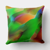 黄泉と色のレリーフ、 浮き彫り、緑が優勢 クッション (裏面)